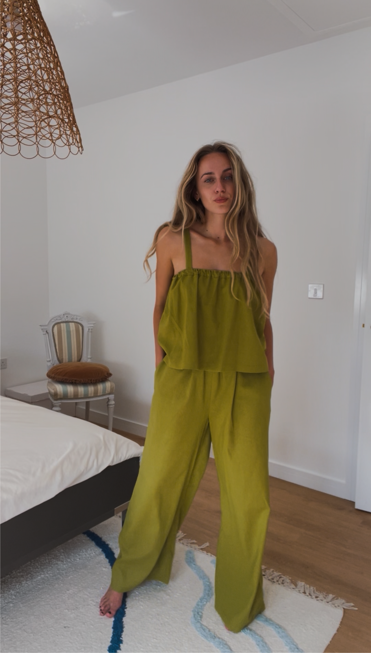 Elodie Green Trousers