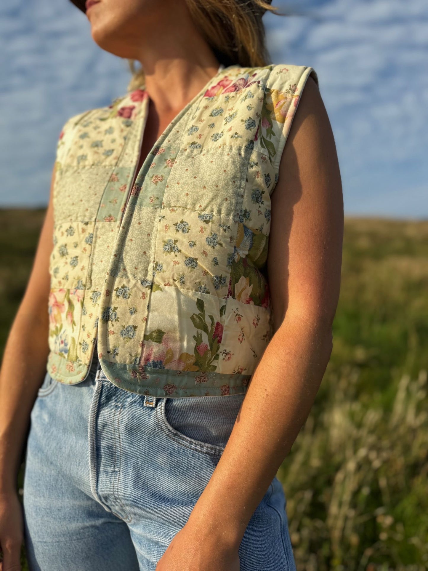 Joni Vintage Patchwork Waistcoat