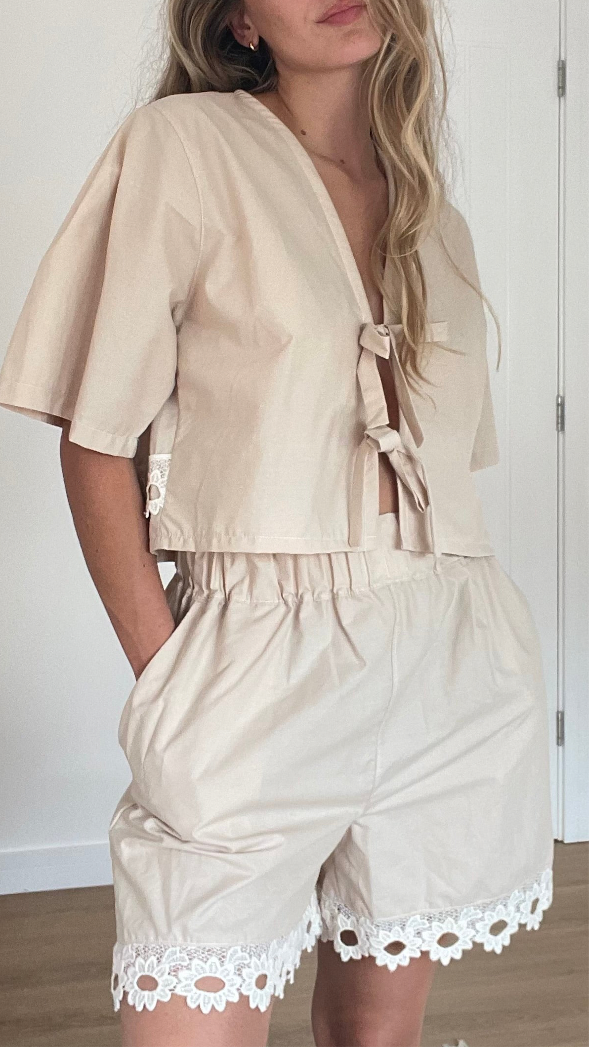 Beige & Lace Luna Top