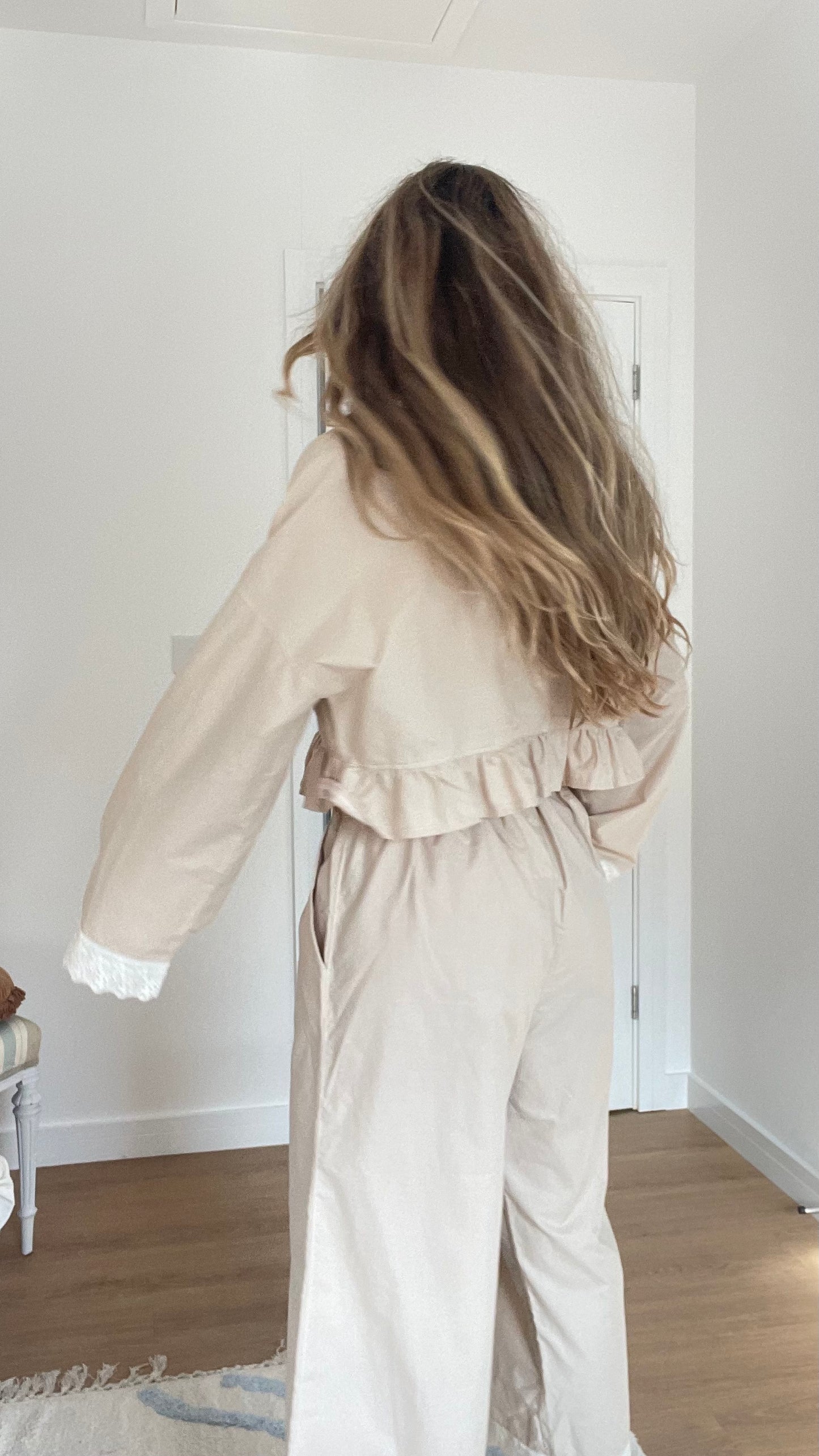 Beige & Lace Trousers