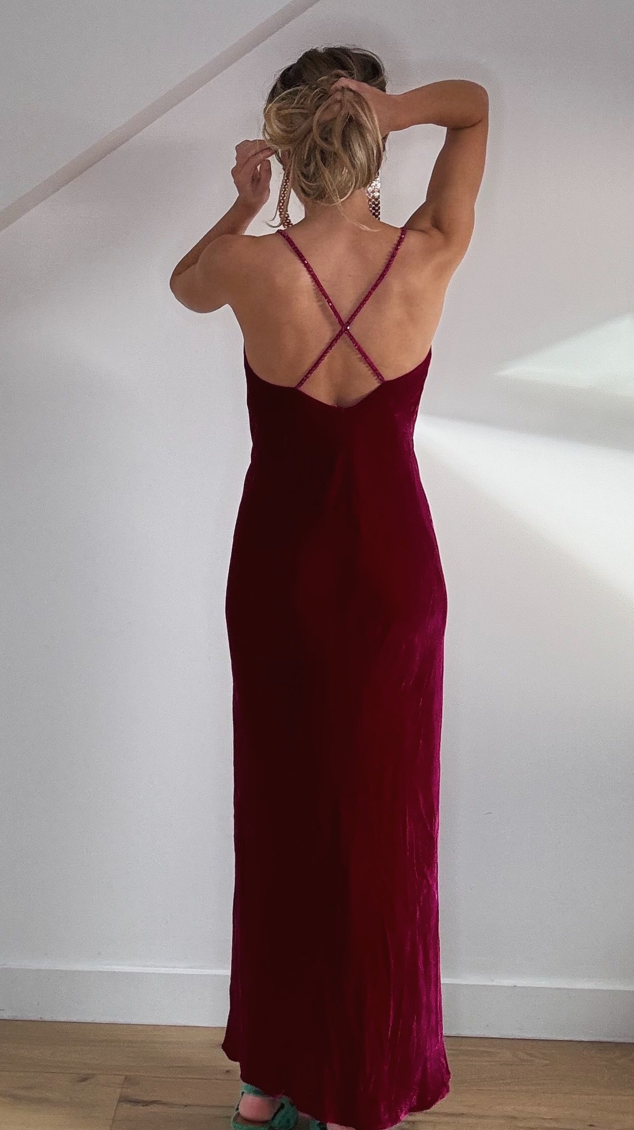 Pink Velvet Dress