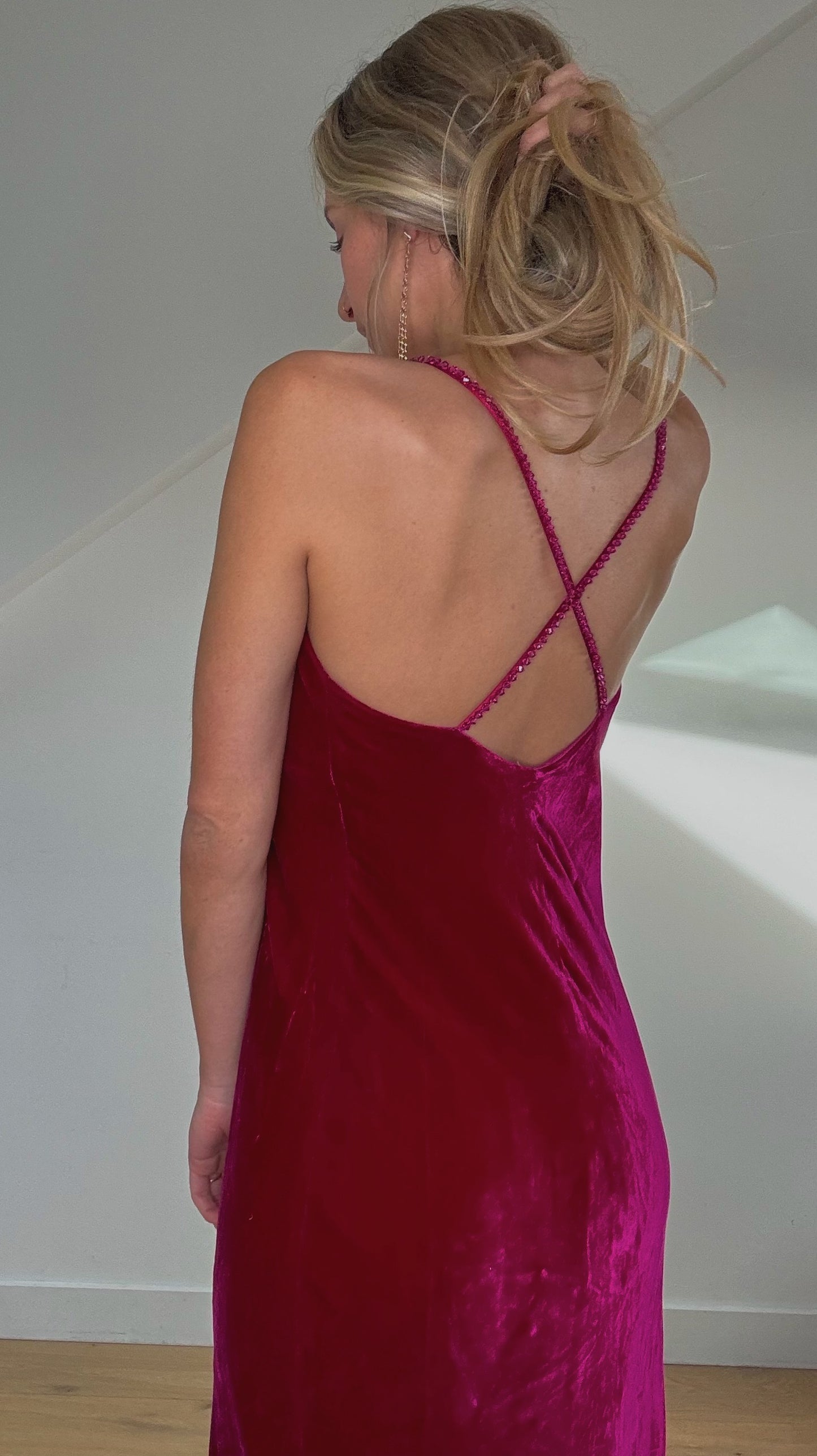 Pink Velvet Dress