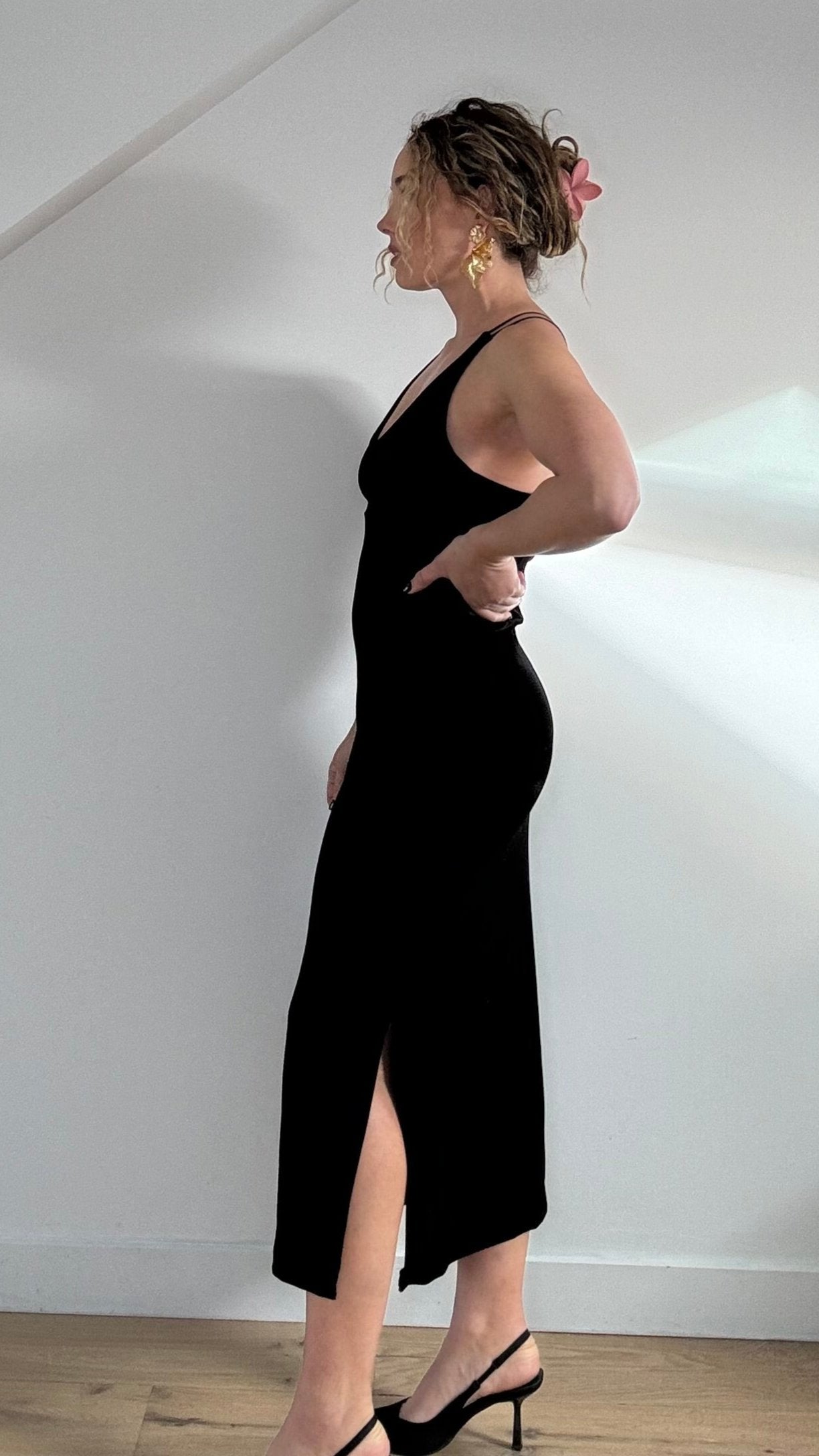 Black Velvet Evening Dress