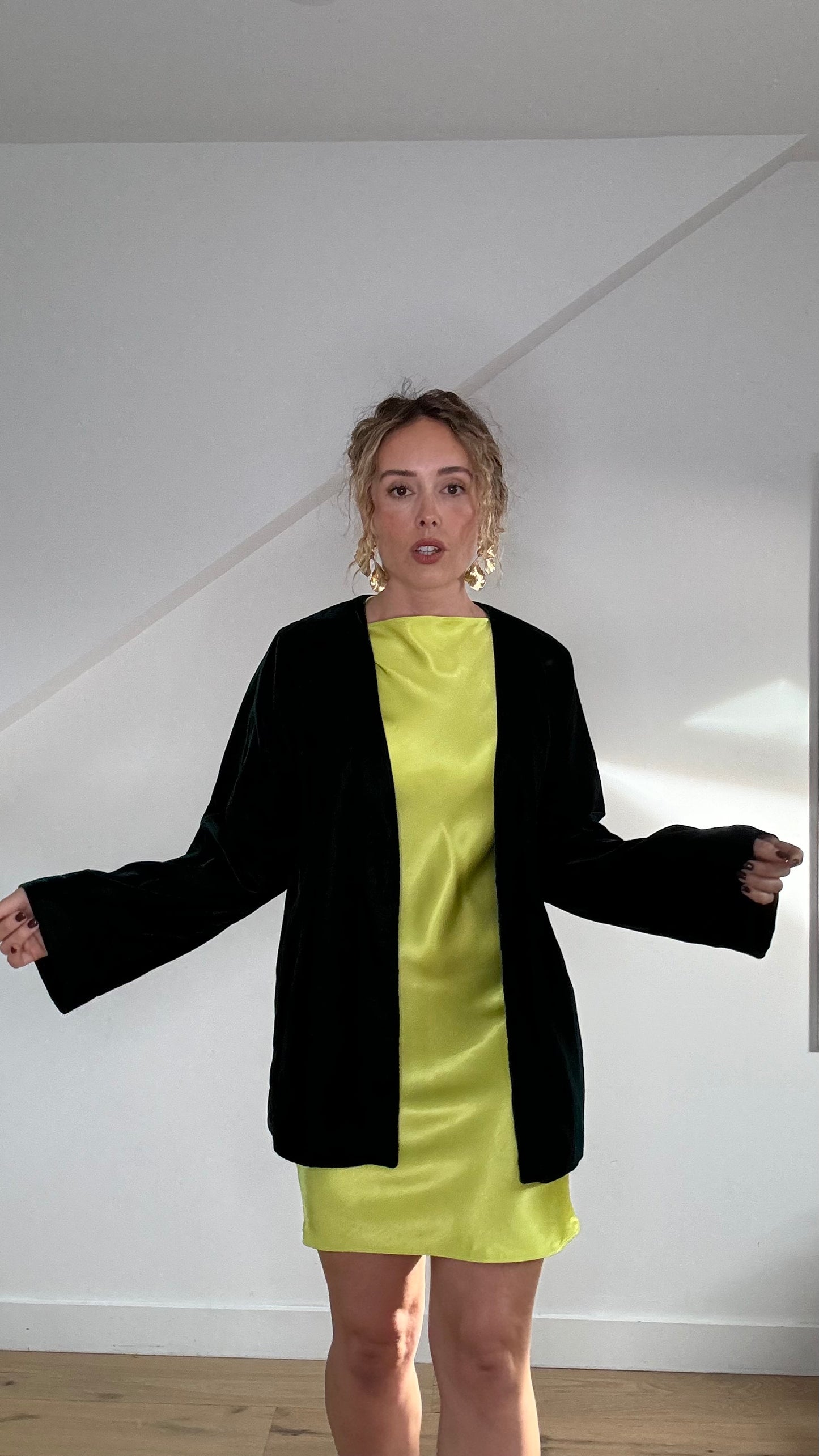 Green Velvet Blazer