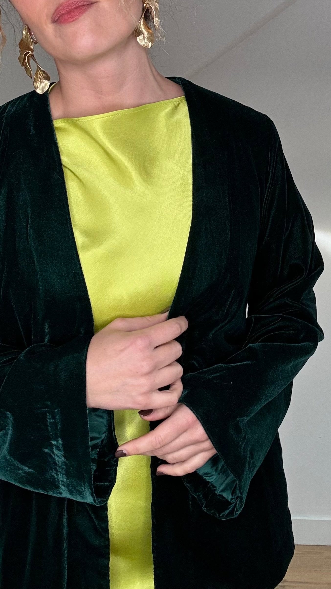 Green Velvet Blazer