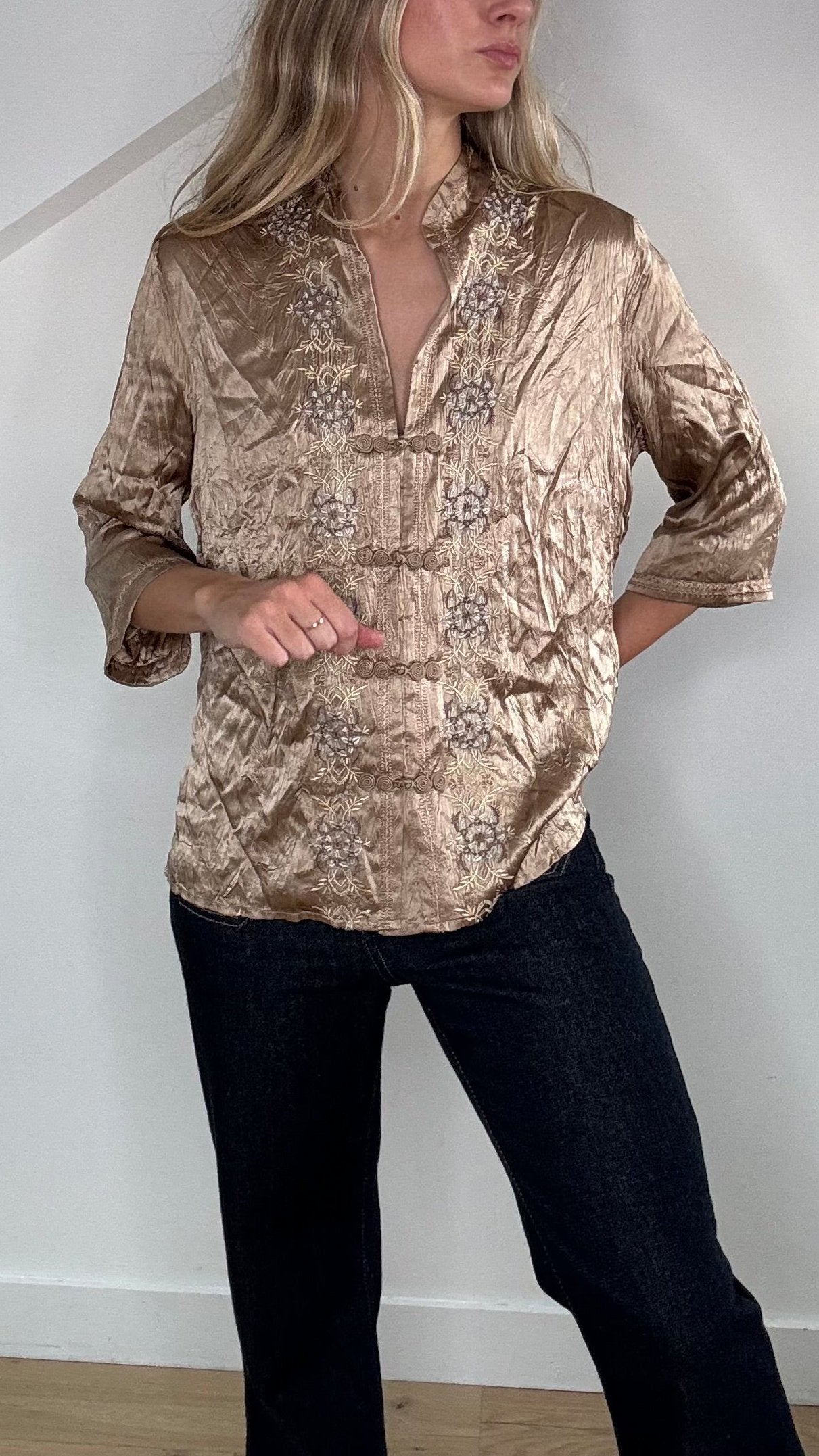 Gold Embellished Blouse