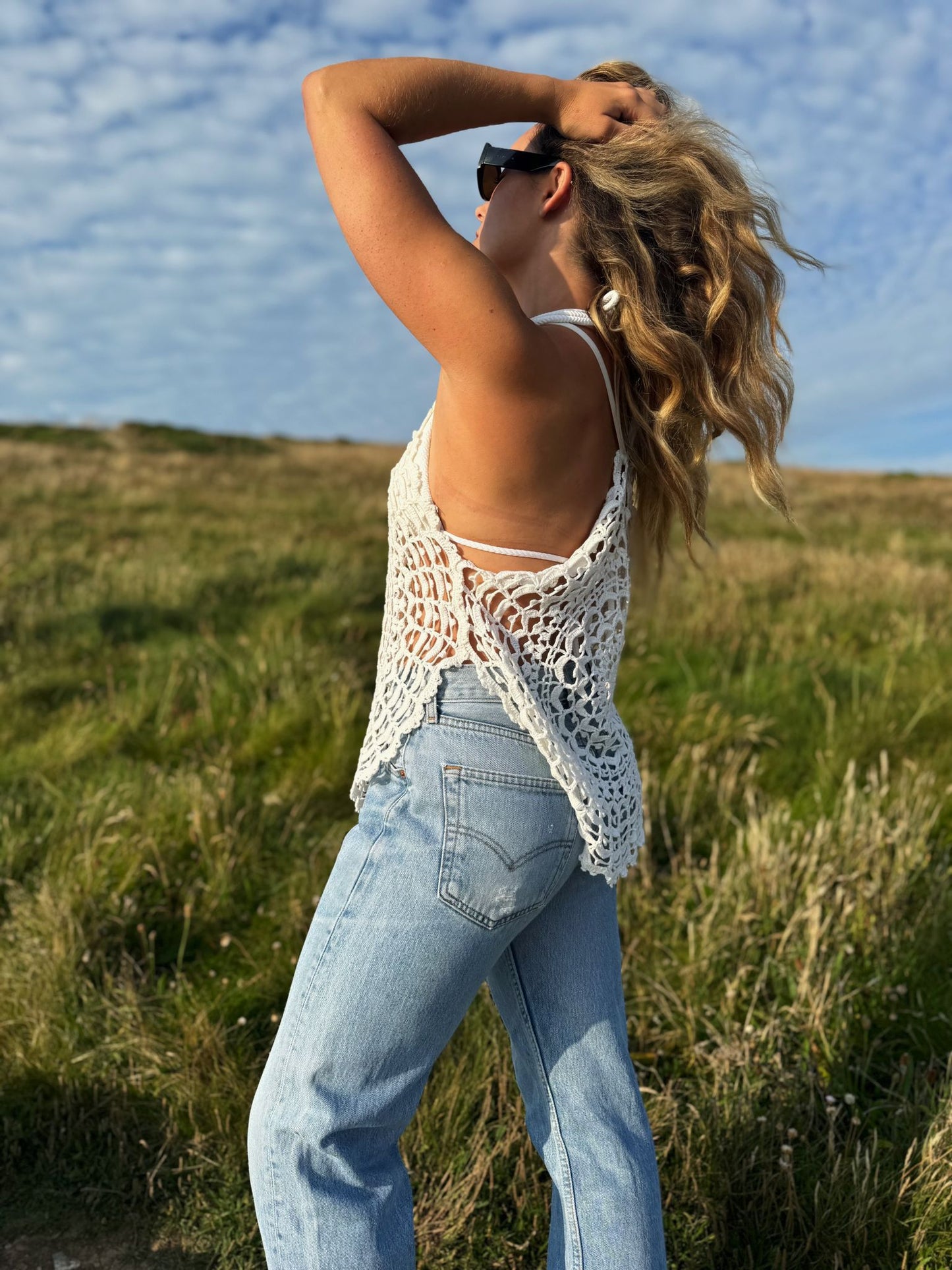 Vintage White Crochet Top