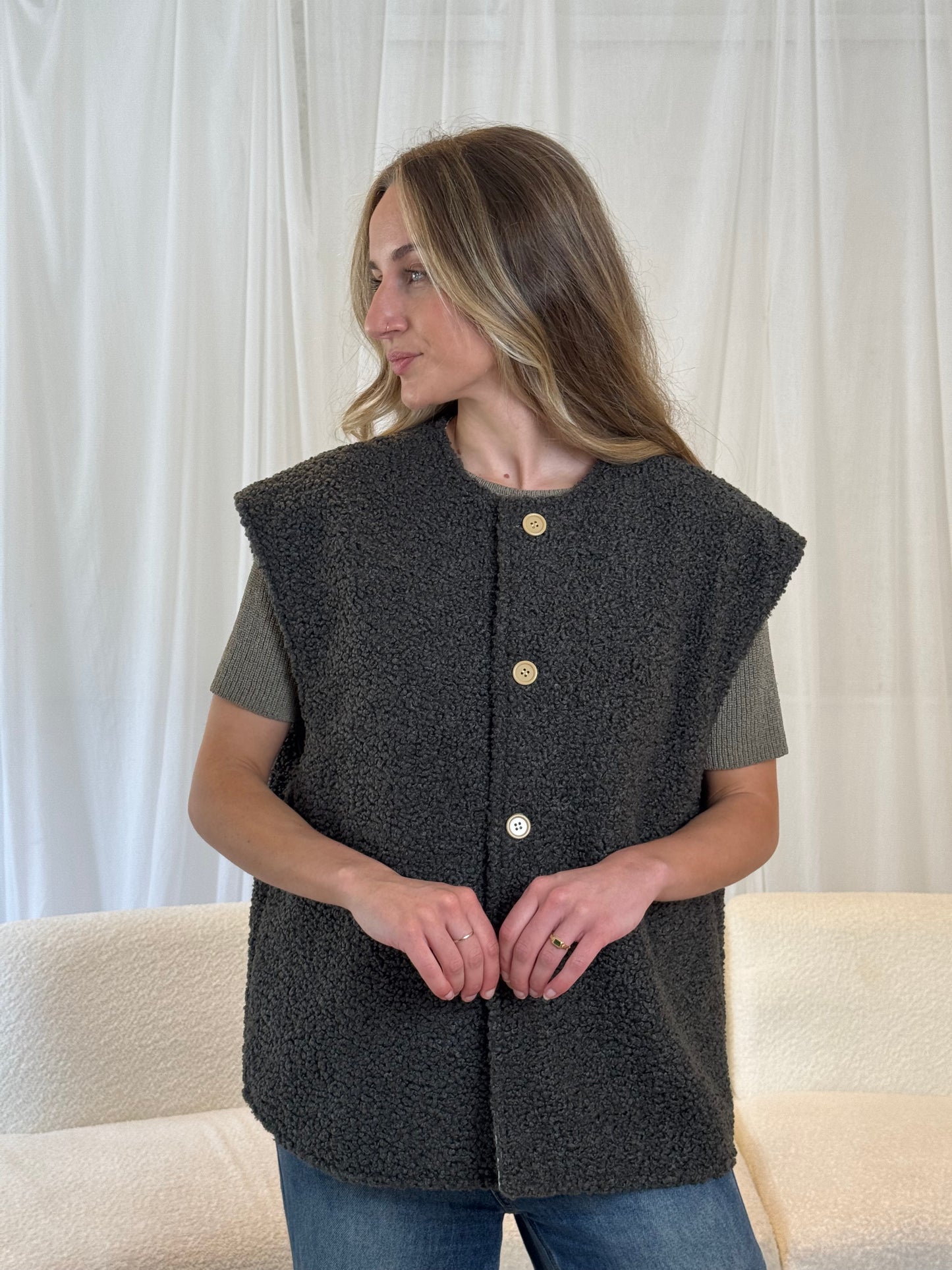 Gigi Dark Grey Gilet