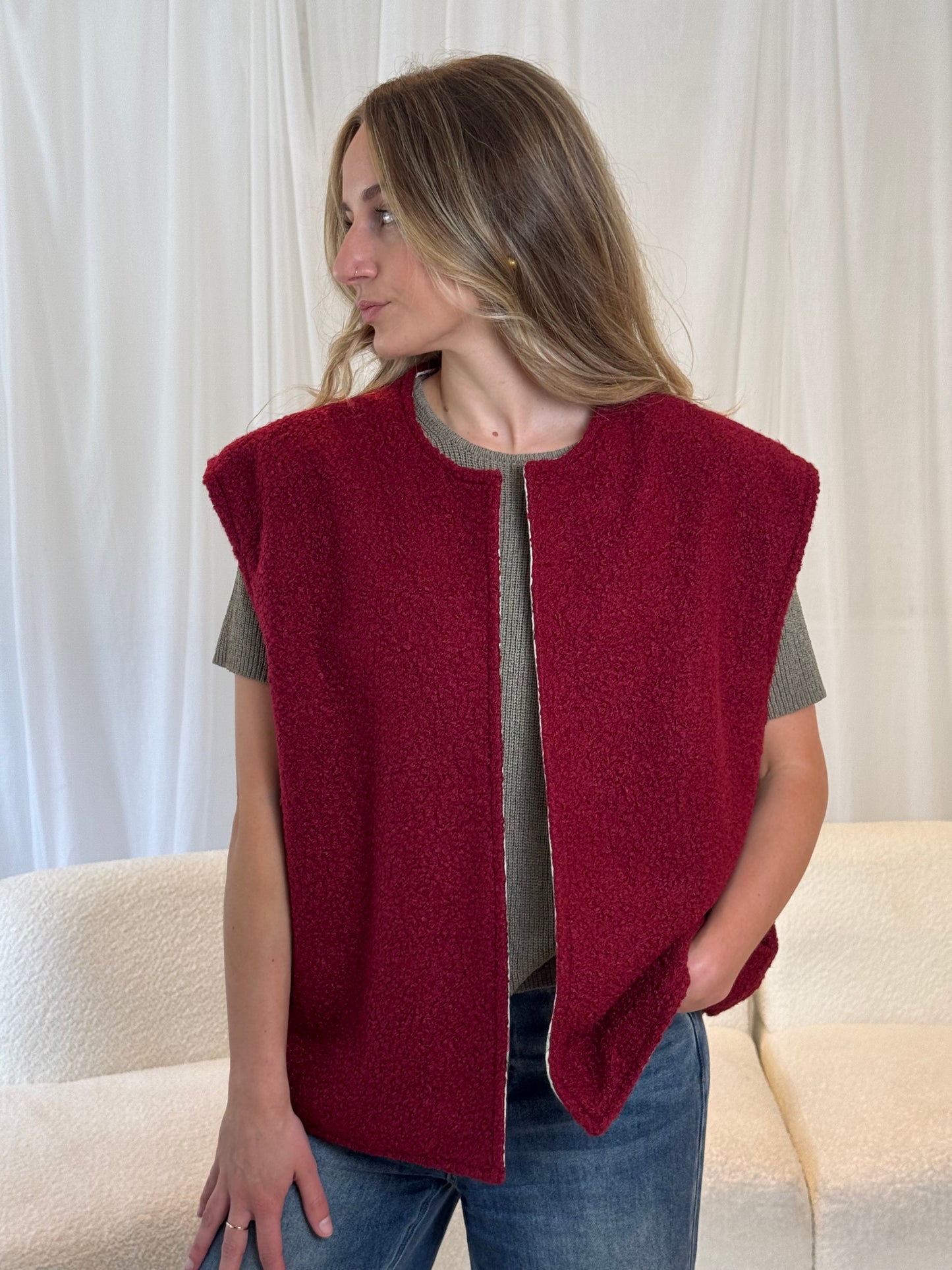Gigi Maroon Gilet