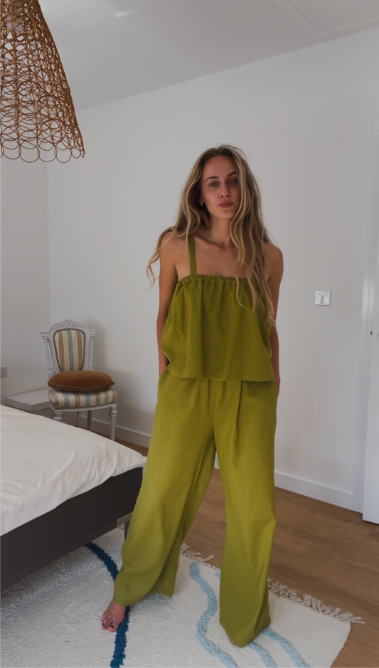 Elodie Green Trousers