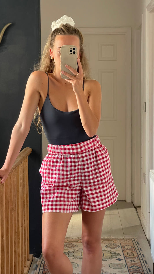 Red Gingham Shorts
