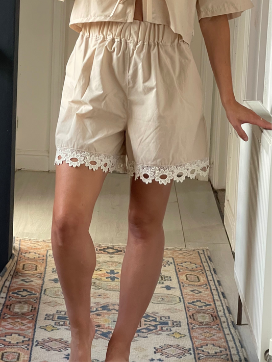 Beige Shorts