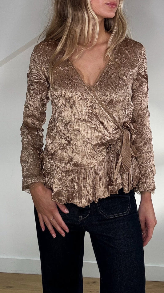 Gold Gerry Weber Wrapover Blouse