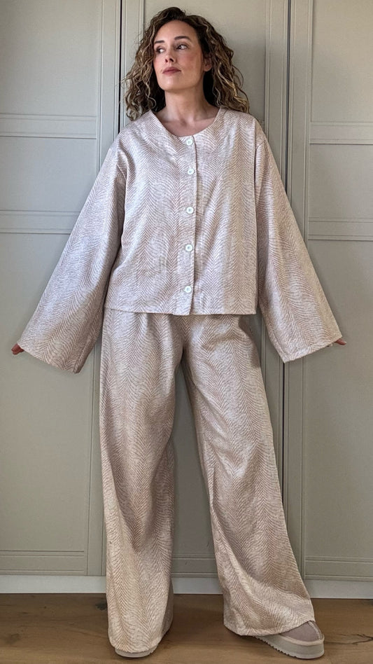 Beige Loungewear Set